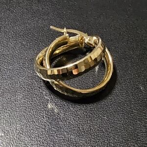 New! Elegant 14k Solid Gold Hoop Earrings